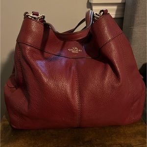 Maroon coach purse